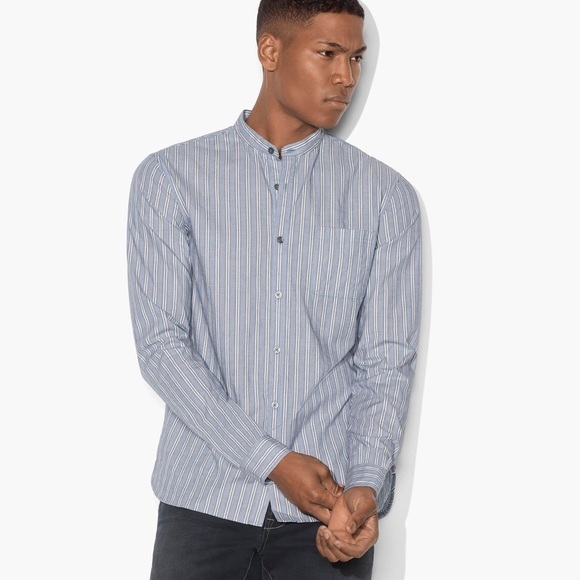 Mandarin Collared Button Down Shirts